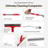 Foxtrot Living Grout Brush with Long Handle & Handheld Stiff Bristle Scrubber, V-Shaped Cleaner with Telescopic Handle