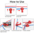 100pcs Solderless Quick Splice Snap Wire Connectors, 22-18 AWG Red Cold Pressed Insulated Electric Crimp