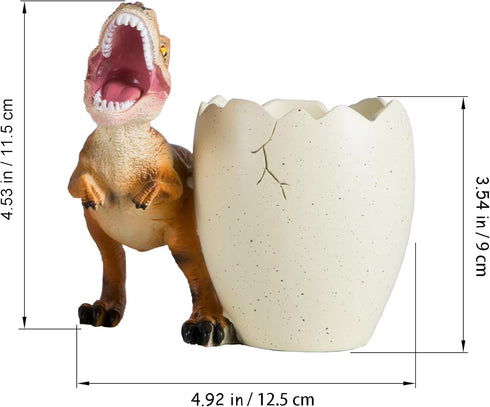 Dinosaur Pen Holder & Pencil Holder for Desk, Trex Desk Accessories, Jurassic Park Office School Supplies, Dino