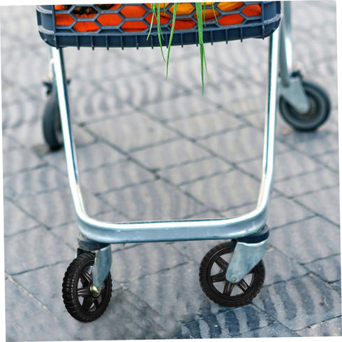 4Pcs PRETYZOOM Replacement Rolling Grocery for Easy Navigation Stairs and Stable Design for Shopping Carts and Hand