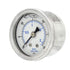 PIC Gauges 202L-158C Pressure Gauge, Center Back Mount, 1.5" Dial, 0/30 psi Range, 1/8" Male NPT, Glycerine Filled