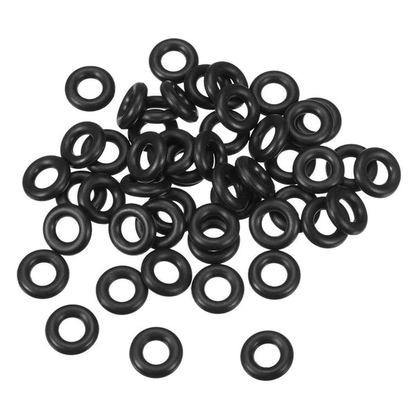 Othmro 30pcs Nitrile Rubber O-Rings, 1.5mm Wire Dia, 4mm Inner Dia, 7mm OD, Black Washers for Sealing