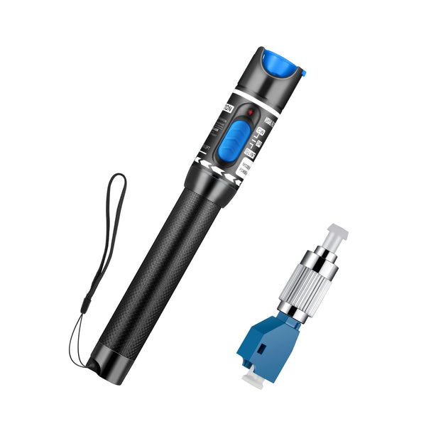 Fiber Visual Fault Locator - VFL Fiber Optic Cable Tester Kit with FC Male to LC Female Adapter