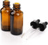 Yesker Amber Glass Bottles for Essential Oils 30 ml (1oz) with Glass Eye Dropper, 12 Pack for Oils, Lab Chemicals