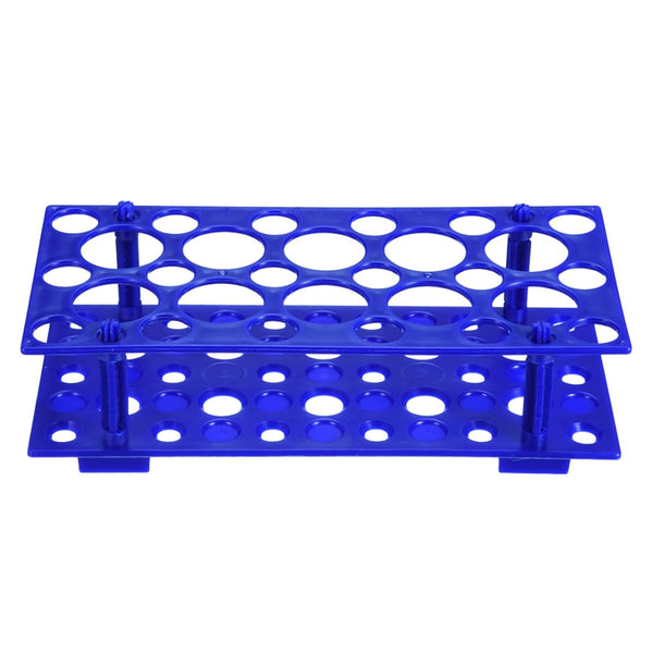 YOKIVE Tube Rack Holder - Polypropylene for 50ml, 15ml, 10ml Lab Test Tube (Blue, 28-Sockets)