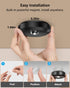 2400mAh Closet, Rechargeable Puck Lights with Remote, Black Battery Touch Light, Magnetic Tap Light Wireless LED Under