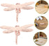 4pcs Set, OSALADI Pink Dragonfly Cabinet Knobs Vintage Zinc Alloy Dresser Drawer Handles for Cupboards, Wardrobes