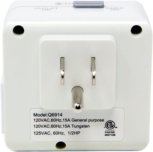 Q6914 Mechanical Timer for Low Voltage Landscape Lighting Transformer