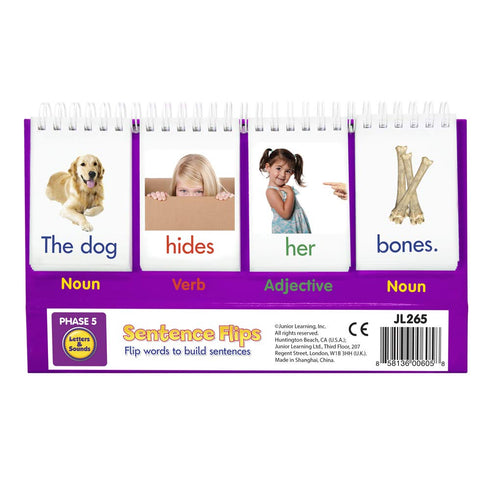 Junior Learning Sentence Flips Double-Sided Flip Stand, Ages 4-6, Vocabulary & Grammar for K-1