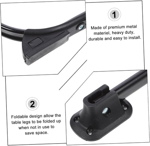 2pcs SEWACC Foldable Hairpin Legs Heavy Duty Metal Table Legs for DIY Furniture Table Sofa Cabinet with Resistant