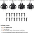 4 PCS Cabinet Latch Double Roller Catch Hardware for Cupboard Closet Kitchen Cabinet Door Latches and Catches, Black Nickel