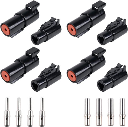 JRready ST6286 1 Pin DTHD Connector, 4 Sets, IP67 Waterproof Single Terminal for Heavy-duty Applications