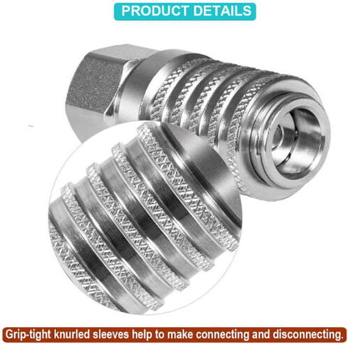 PD242 1/8" 1/4" 18 2.12" Series PD Steel Test Port and Diagnostic Equipment Quick Coupler with Female Pipe Thread, Body