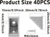 bociloy 40PCS 20x20x15mm 90 2 Plastic Corner Braces, Degree Small L-Shaped Brackets, Holes Right Angle Shelf Brackets