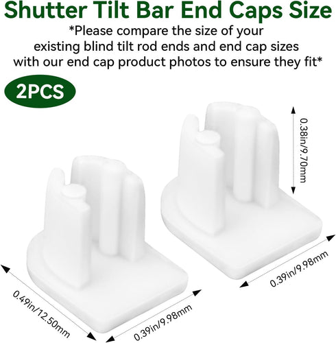 IFERLA 4, Vinyl Shutter Tilt Bar End Cap Variety Plantation Shutter Repair Kit Fit Plantation/Hunter Douglas/Breezeway