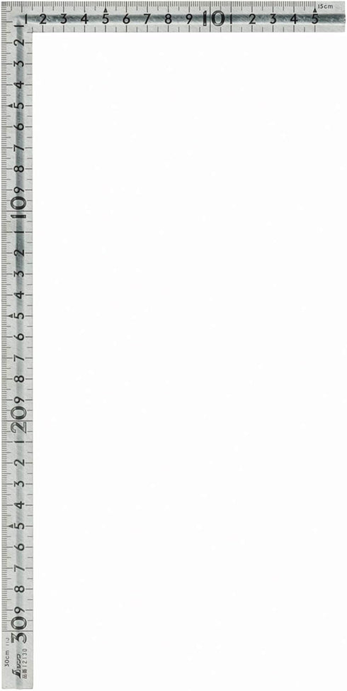 Shinwa Sokutei 12130 Curved Scale, Small, Stainless Steel with Grooves, 11.8 x 5.9 inches (30 x 15 cm)