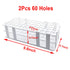 Plastic Test Tube Rack 2 Pack White 60 Holes Lab Test Tube Rack Holder for 17mm and Below The Test Tubes, Detachable, 60 Holes