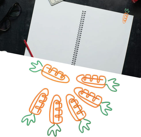 Paper Clip, 100 Pcs Metal Carrot Shaped Paperclips, Office Supply Accessories