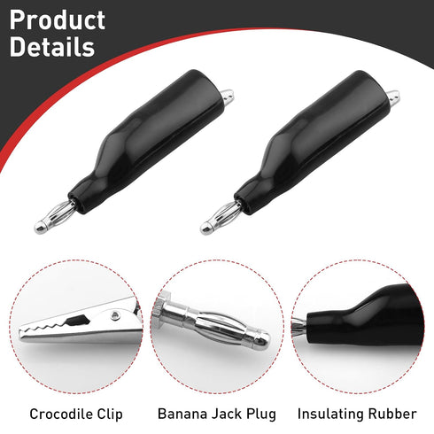 VCXBVD 4Mm Probe(PPTK0023), 2pcs Banana Jack Alligator Clip for Power Power Circuit Probe Accessories