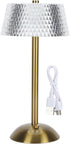 Zerodis Dimmable Crystal Table Lamp Cordless LED Desk Lamp with Touch Control,