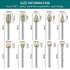 Diamond Grinding Burr Drill Bit Set - 20Pcs for Dremel Rotary Tool, 1/8 Inch Shank Accessories