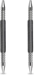 2 Pcs Dual Head Nail Setter, 3/32 and 1/8 Spring Loaded Nail Set Hammerless Double Ended Nail Punch Tool.