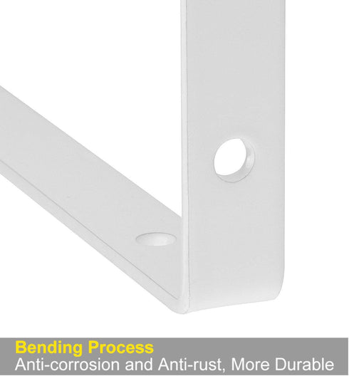 STARVAST 2 Pack 15.7 9.8 inch, 90 (400x250mm) Heavy Duty Shelf Brackets x Floating Shelves White Triangle Shelf