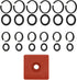 1/2" & 3/8" Impact Wrench Retainer Rings with O-Ring, Electric/Pneumatic Wrench, 6+6/Sets, Black