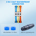 5PCS IP68 Waterproof Junction Box, Outdoor 3 Way Electrical Cable Connector for AWG 28-12, Quick Installation