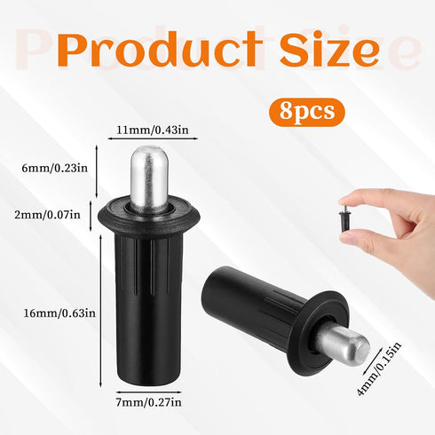 Ajcotahm 8 Pieces Spring Door Pin Cabinet Door Repair Pins Damper Replacement Repair Pins Plastic Shutter Loaded