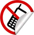dealzEpic No Cell Phone/Mobile Phone is Prohibited Sign, Self Adhesive Vinyl Decal Sticker, Pack of 4 Pcs