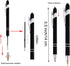 8 Pack 2-in-1 1.0 mm PASISIBICK Black Ballpoint Pens Stylus Retractable Metal Stylus Pen for Touch Screens with Stylus