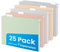 SUNEE Hanging File Folders, Letter Size, Pastel Colors, 25 Count with 1/5-cut Tabs, Heavy Duty Expansion