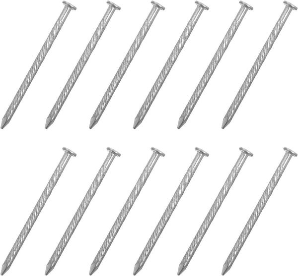 uxcell 25Pcs Fence Deck Nails, 1 9/16 Inch 304 Stainless Steel Spiral Deck Nail for Woodworking