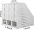 SAYEEC 2Pcs Collapsible Plastic Magazine File Holder, Vertical Binder Organizer for Desk, 3 Compartments, Gray