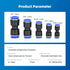 60Pcs Quick Connect Air Hose Fittings 5/32 1/4 5/16 3/8 1/2 inch Quick Release Pneumatic Push to Connect Fittings Kit Air Line Fittings for 5/32 1/4 5/16 3/8 1/2 inch Tube by CGELE