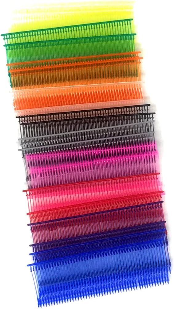 Standard Tagging Gun Barbs Fasteners, 1 Inch, 100 Each of Ten Colors, 1000 Total Barbs