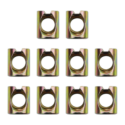 SUUJI 10 PCS Metric M6x10mmx12mm Barrel Nuts,for M6-1 Bolts Cross Dowels Slotted Nuts
