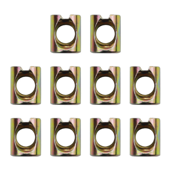 SUUJI 10 PCS Metric M6x10mmx12mm Barrel Nuts,for M6-1 Bolts Cross Dowels Slotted Nuts