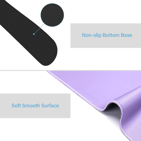 MOSISO Keyboard Mouse Pad Set, Large Gaming Mouse Pad & Wrist Rest Support, Ergonomic Non-Slip Cushion, Purple