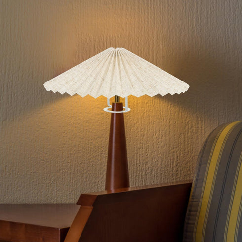 Pleated Fabric Lamp Shade Cover for Pendant and Table Lamps Modern Decorative Light Accessory Umbrella Shape Easy