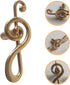 PRETYZOOM Vintage Brass Cabinet Pull Handle for Wardrobe and Drawer, Small Furniture Knob with Note Design, Suitable