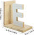 Wooden Letter E Bookends - Stylish Desk Organizer for Books and Files