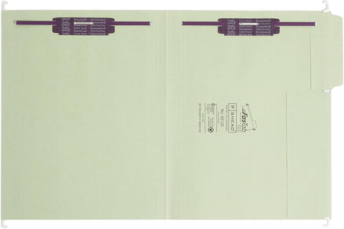 Smead FasTab Hanging Fastener File Folder, 1/3-Cut Built-in Tab, Letter Size, Moss, 18 per Box (65120)
