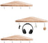 KjsEphitelian Cubicle corner shelf with hook3pcs 16.5in wood triangle cubicile hanging shelves organization