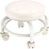 NiHome Low Roller Seat Universal Wheel Rolling Stool with Thick Metal Frame, 360° Swivel Wheels, Quick Assembly (White)