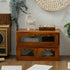 LIFKOME Wood Desk Organizer with 2 Drawers, Bamboo Storage Box for Coffee