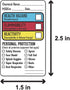 SDS Stickers/MSDS Stickers, 1.5 x 2.5 inch, 300 Labels for Chemical Safety, Strong Self-Adhesive