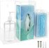 JVWKPU Triple Hygiene Dispenser Station, Clear Acrylic 3-Compartment PPE Organizer for Masks, Gloves