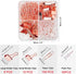 Binder Clips Paper Clips Push Pins Sets with Box for Office, School and Home Supplies (Rose Gold)